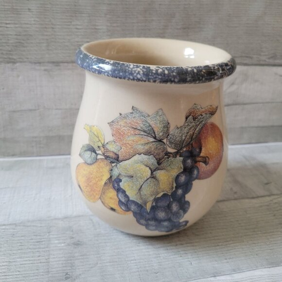 Home & Garden Party Lidded Canister Potpourri Jar Grapevine Fruit Design - Picture 2 of 9